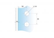 Петля стіна-скло GIFF Glass Premio FERRARA полірований хром